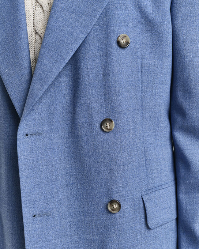 Regular fit ‑mitoitettu villakankainen Mouliné-puvuntakki