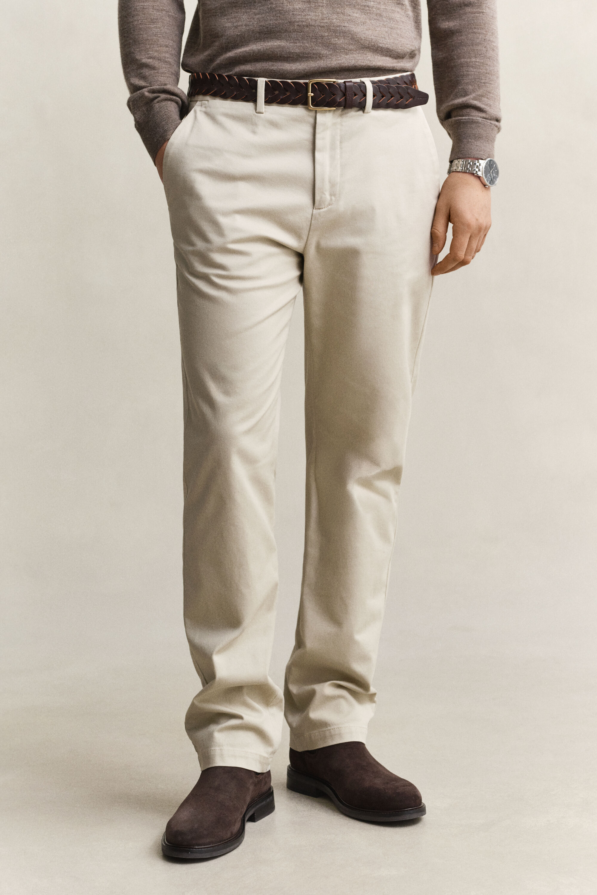 Regular fit ‑mitoitetut siistit chinot