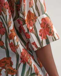 Lyhythihainen printtikuvioitu Iris-paita puuvilla-silkkisekoitetta