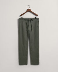 Relaxed fit ‑mitoitetut kiristysnyörilliset pellavahousut