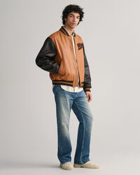 Nahkainen GANT Varsity Jacket