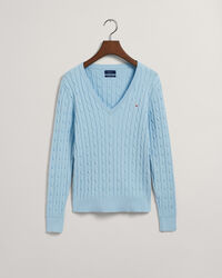 Joustava puuvillapalmikkoneule, v‑p&auml;&auml;ntie