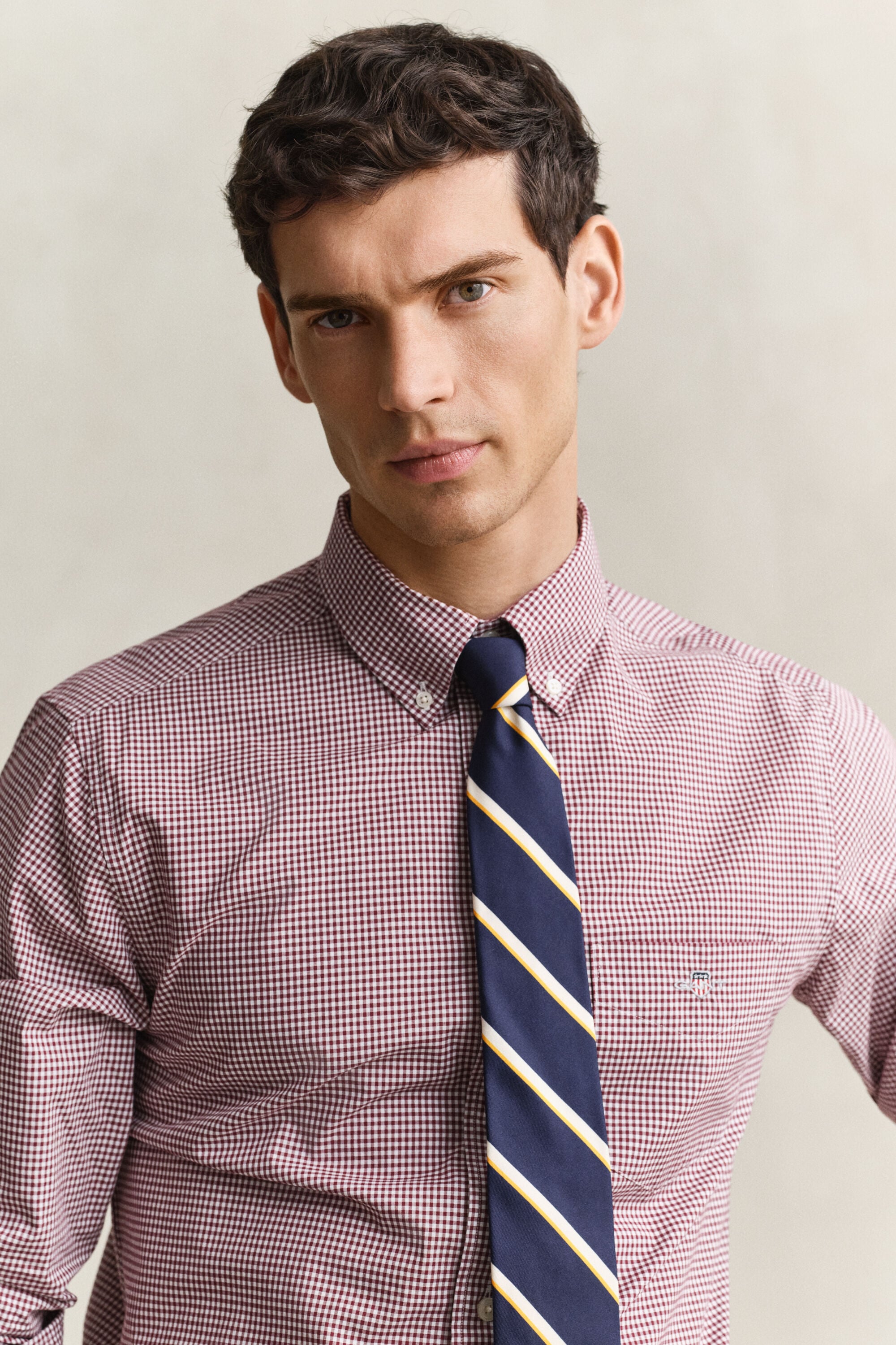 Gingham-ruudullinen Classic-popliinipaita