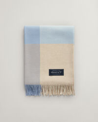 Ruudullinen torkkupeitto hienosta merinovillasta