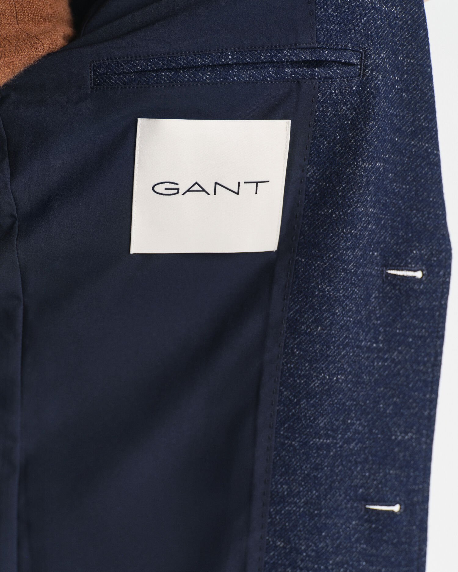 Kaksisävyinen villa-puuvillasekoitteinen jerseybleiseri