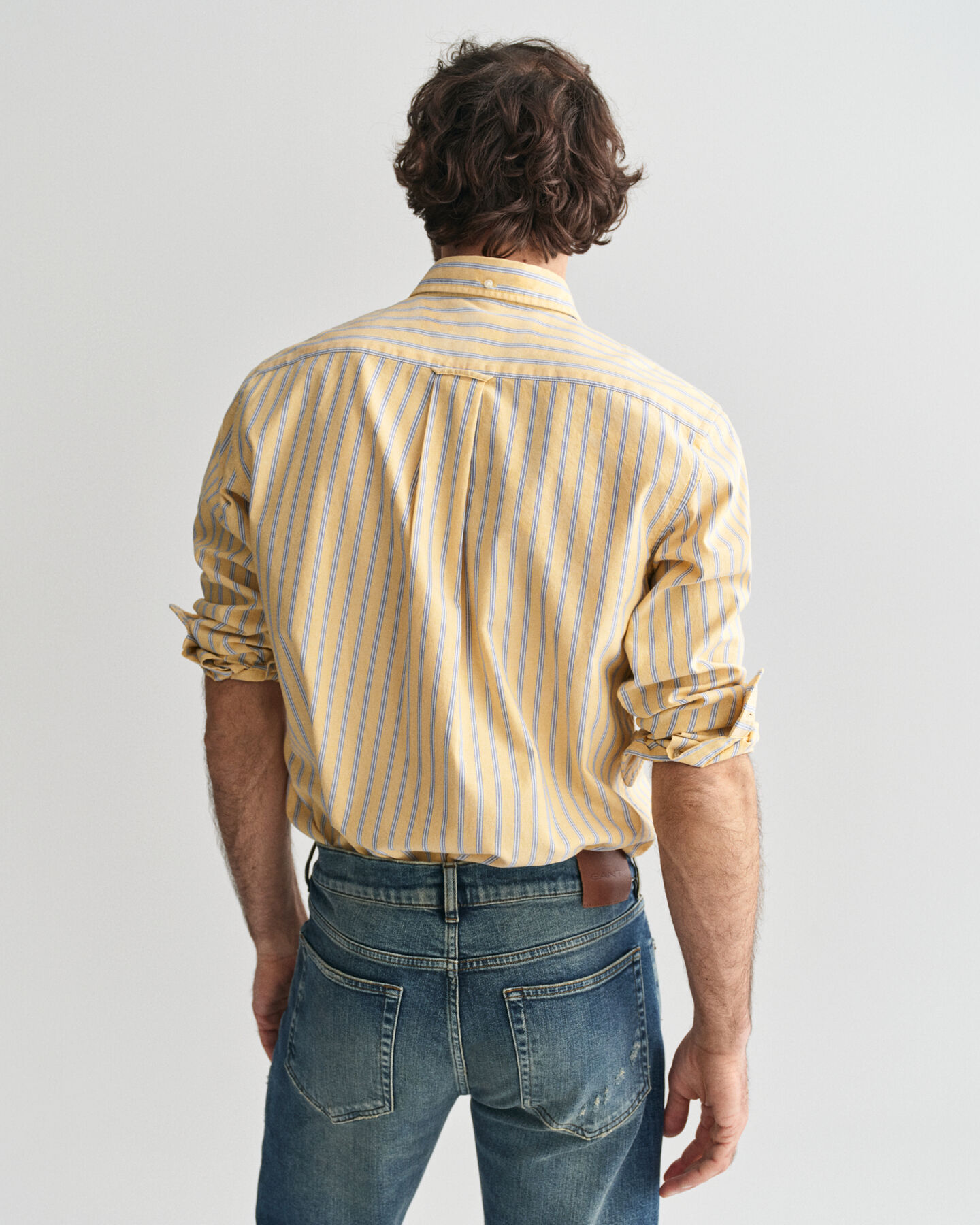 Regular fit ‑mitoitettu raidallinen Archive-oxford-paita