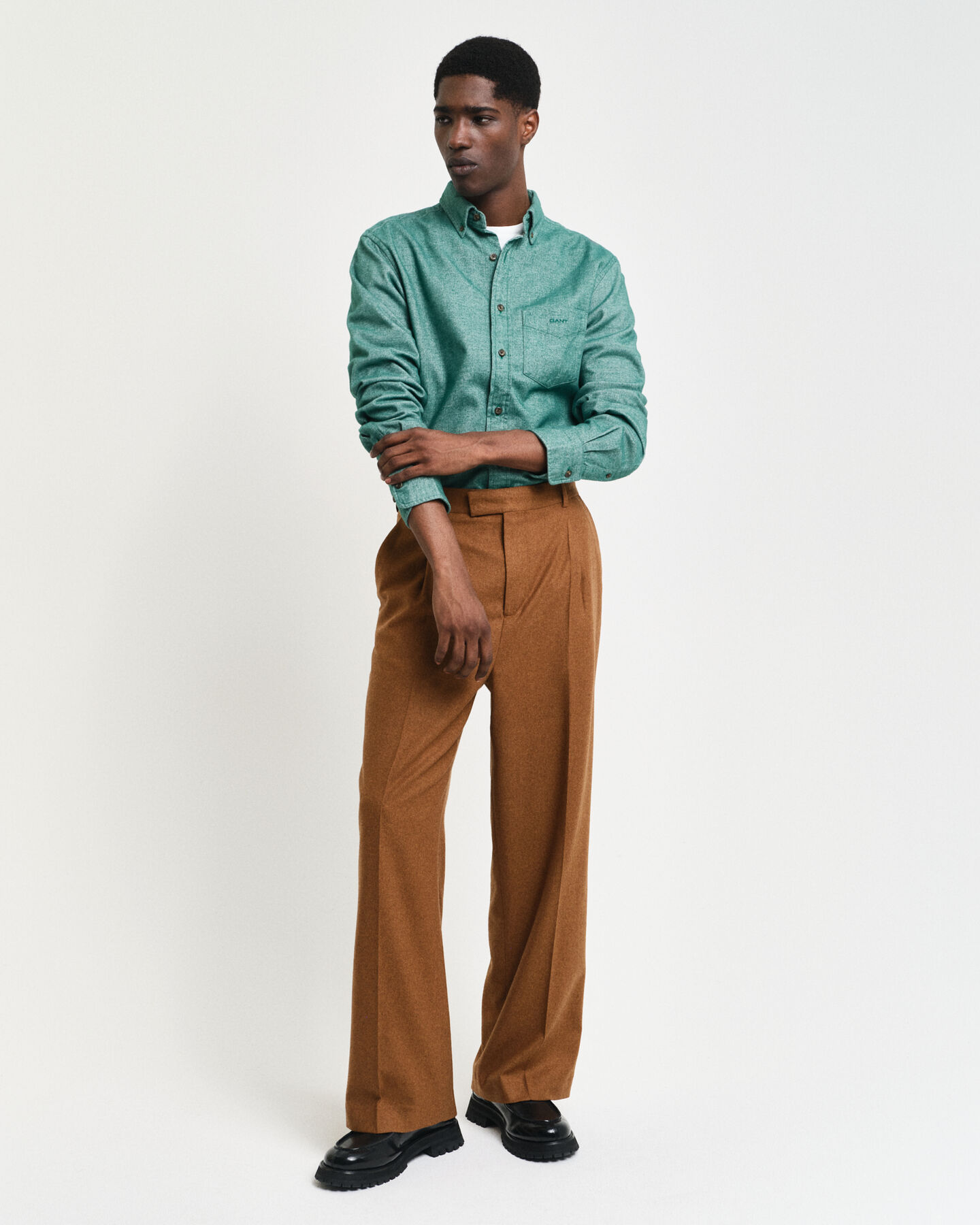 Regular fit ‑mitoitettu kalanruotokuvioinen flanellipaita