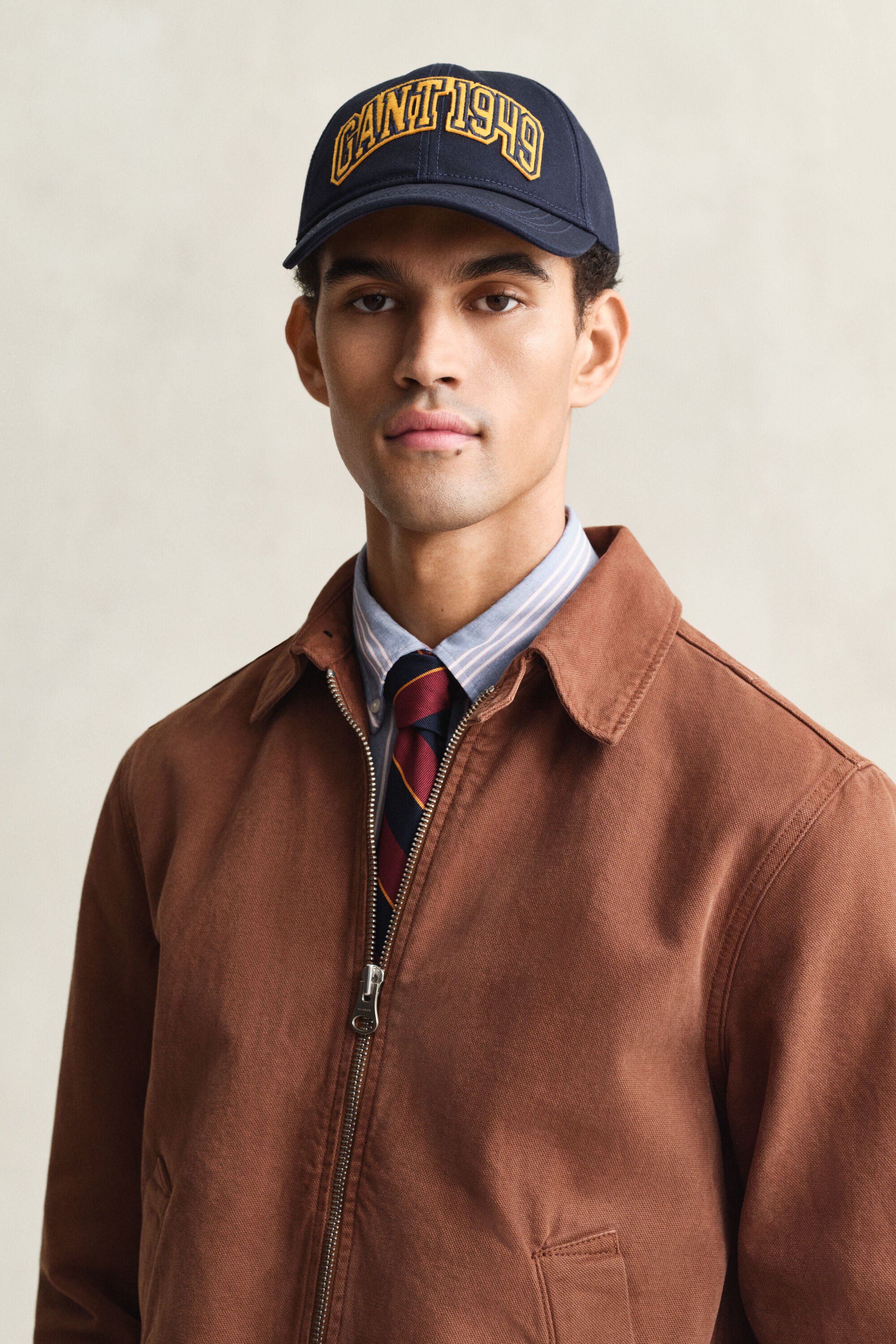 Kuvioitu puuvillatvillikankainen lippalakki