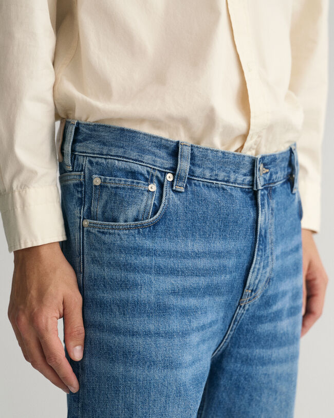 Relaxed fit -mitoitetut Stone Washed -farkut