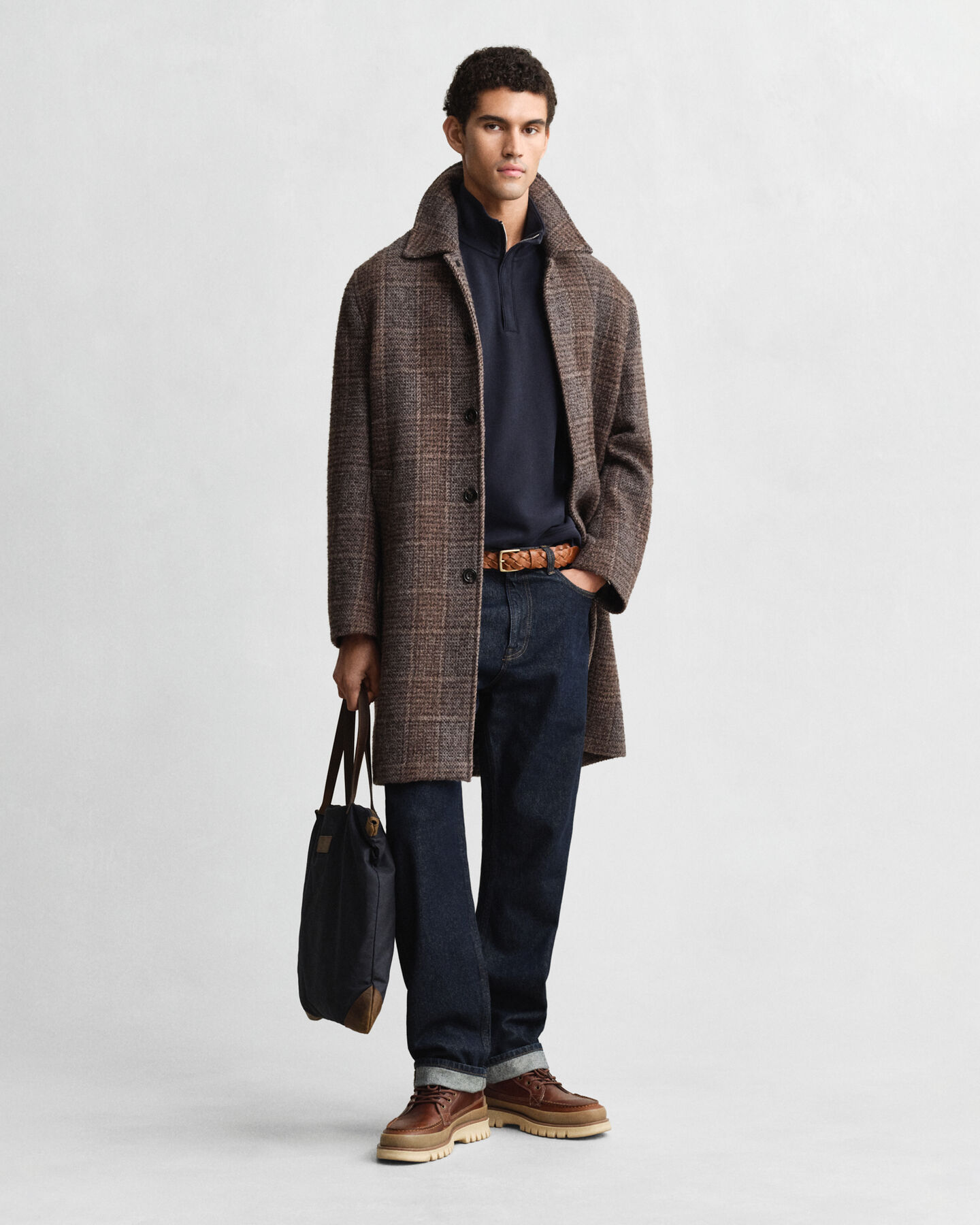 Kevyt Sacker Rib ‑collegepaita, vetoketjukaulus