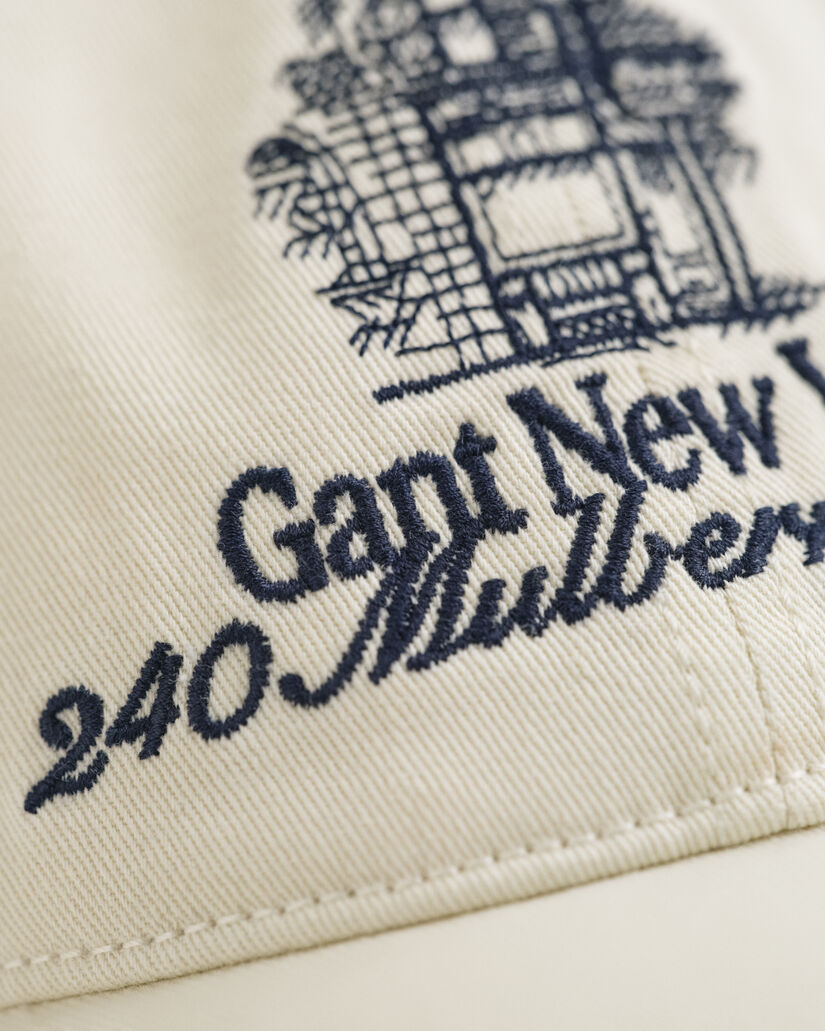 Pesukäsitelty tvillikankainen lippalakki