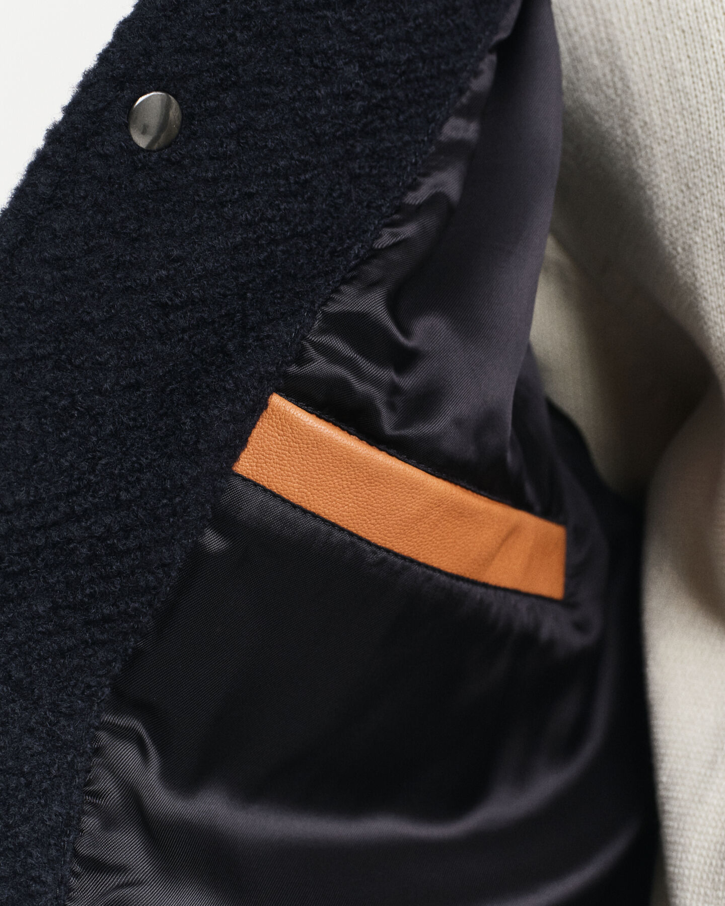 GANT Varsity Jacket ‑takki villaa ja nahkaa