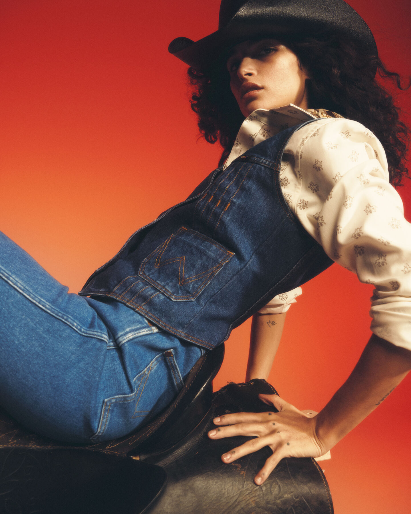 Wrangler x GANT ‑malliston farkkuliivi