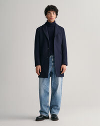 Hyvin istuva klassinen päällystakki villasta