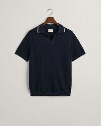 Avokauluksinen puuvillainen pikeepusero