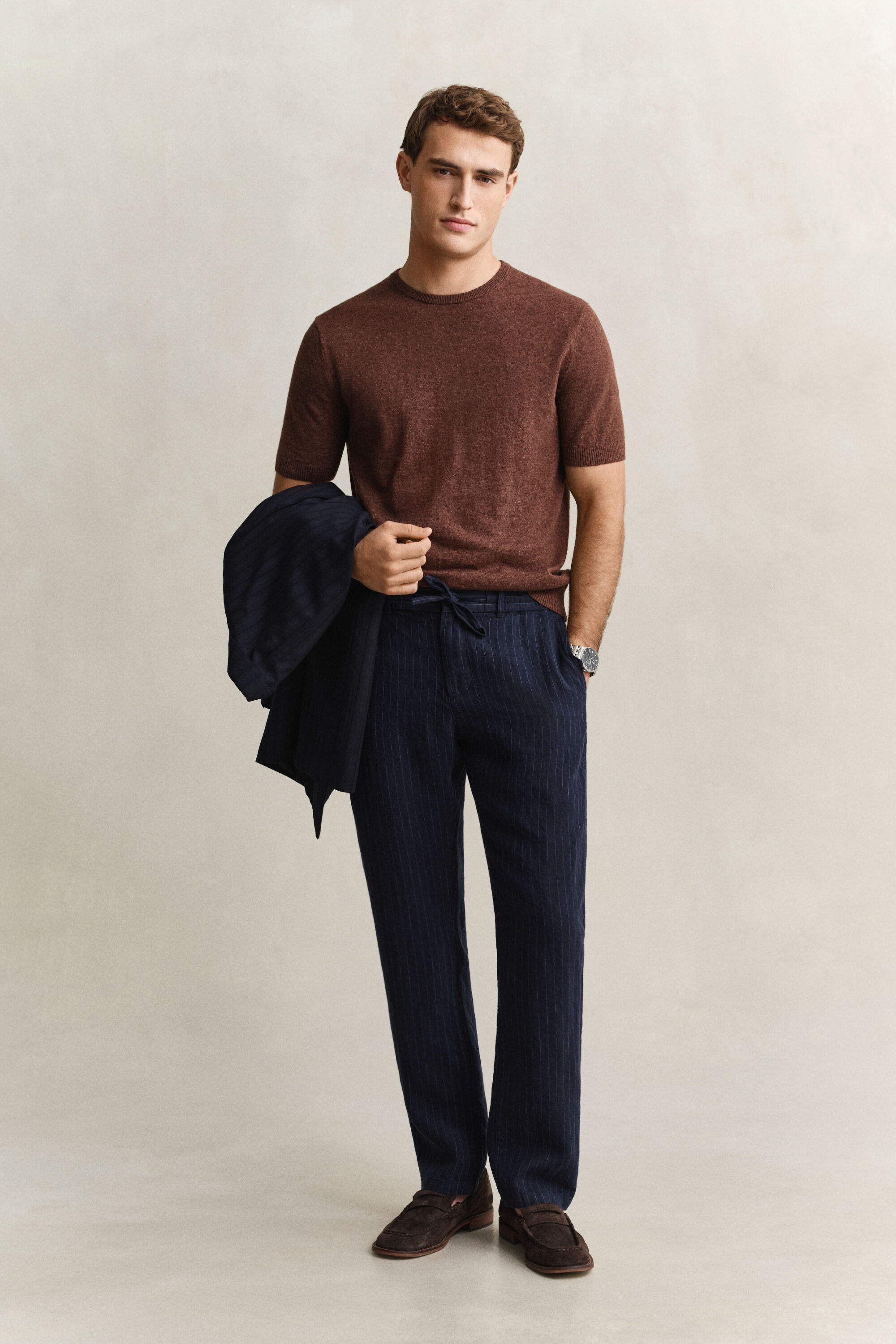 Raidalliset pellavahousut