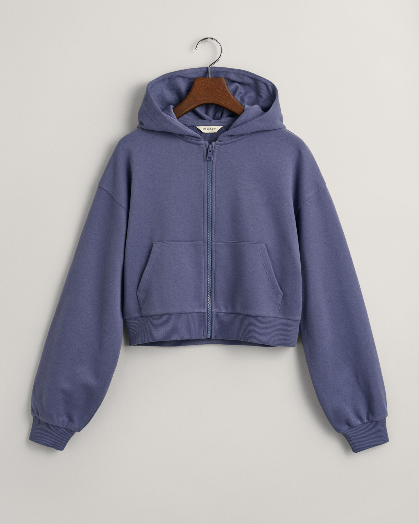 Teen Girls ‑malliston lyhyt Script Graphic ‑vetoketjuhuppari