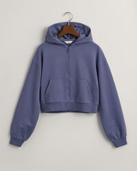 Teen Girls ‑malliston lyhyt Script Graphic ‑vetoketjuhuppari