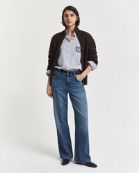 Vetoketjullinen palmikkoneuletakki