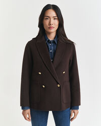 Regular fit ‑mitoitettu käsin tikattu klubitakki