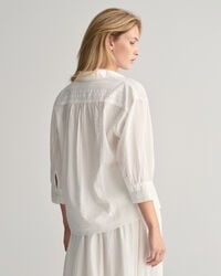 Relaxed fit ‑mitoitettu Seersucker Popover ‑raitapaita