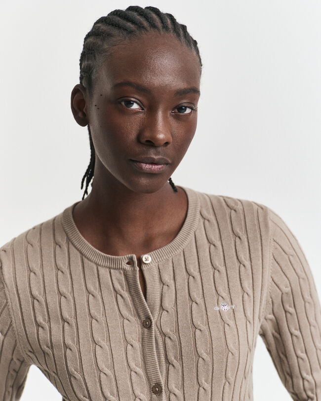 Joustopuuvillainen Shield-palmikkoneuletakki